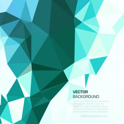 Dark Turquoise Abstract Polygonal Triangular Background Image
