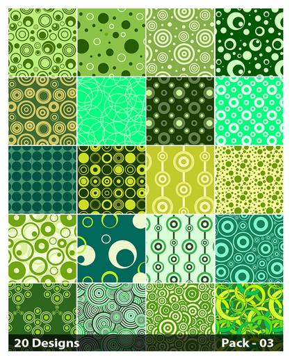 Green Circle Patterns Pack