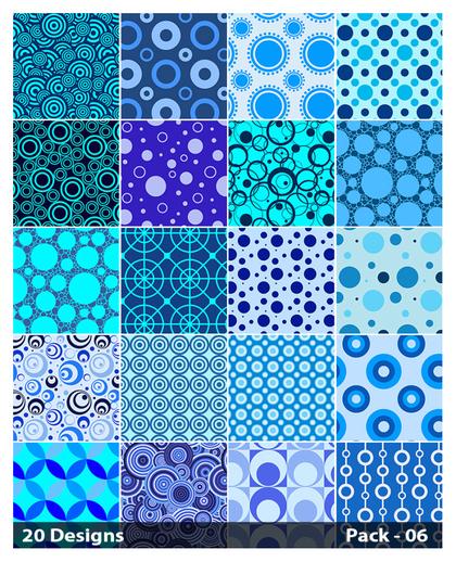 Blue Circle Patterns Pack