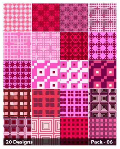 Free Download 20 Pink Seamless Square Background Pattern Vector Pack 06