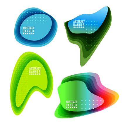 Abstract Banner Set