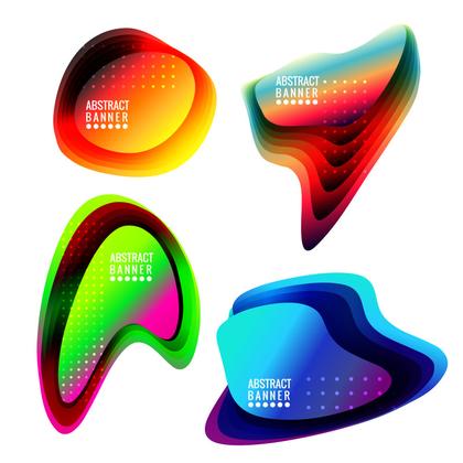 Abstract Banner Shapes
