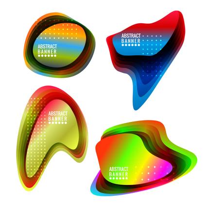 Abstract Banner Shapes