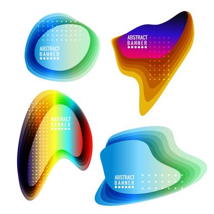 Abstract Banner Shapes