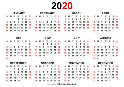 2020 Calendar
