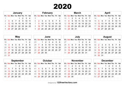 2020 Calendar