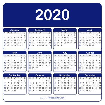 2020 Calendar