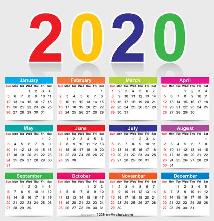 2020 Calendar