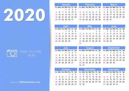 2020 Calendar Template