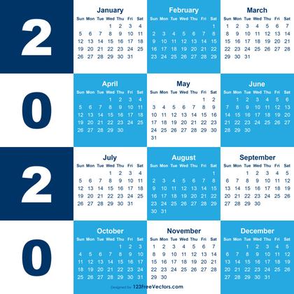 2020 Calendar