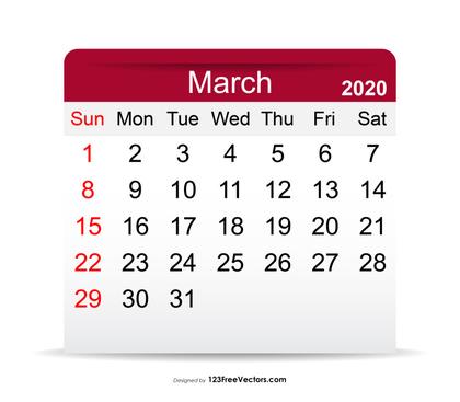 March 2020 Calendar