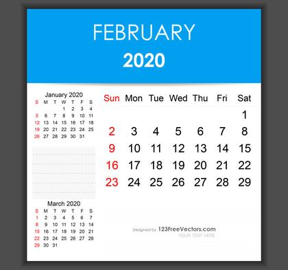 February 2020 Calendar