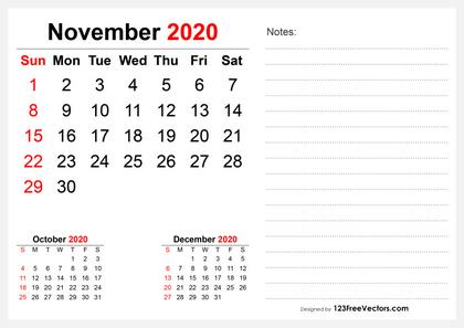 November 2020 Calendar