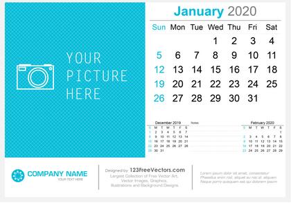 January 2020 Calendar