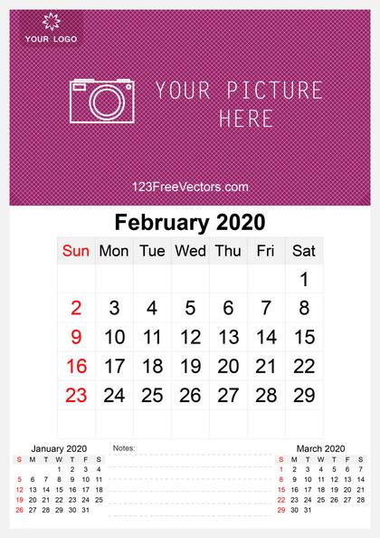 February 2020 Calendar Template