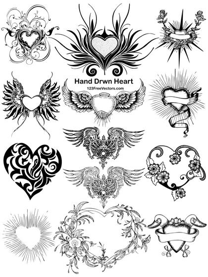 Hand-Drawn Heart Collection