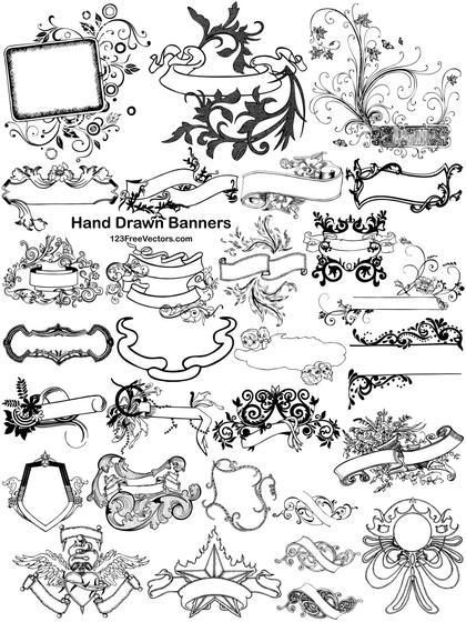 Hand-Drawn Banners Collection
