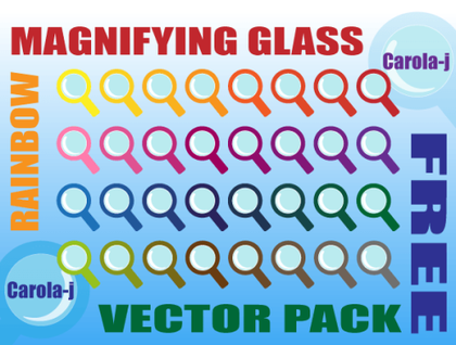 Magnifying Glass Icons Free Vector Pack