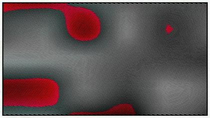 Abstract Red Shapes on Striped Background