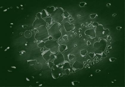 Heart Shapes Chalkboard Art