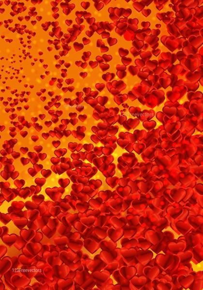 Red and Orange Love Background