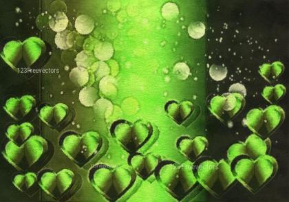 Green Hearts and Bokeh