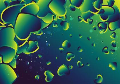 Diverse Palettes of Passion Green & Beige Heart Designs