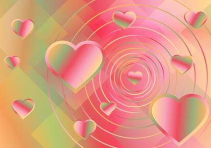 Diverse Palettes of Passion Green & Beige Heart Designs