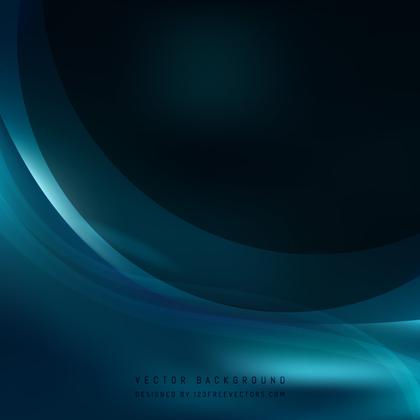 Abstract Dark Turquoise Wave Background Template