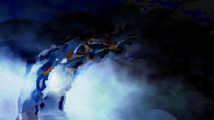 Abstract Blue And Black Painting