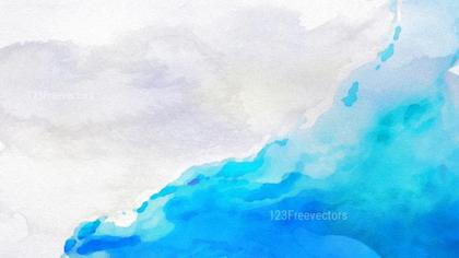 Watercolor Blue and White Abstract