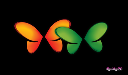 Butterflies Logo Vector Free