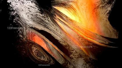 Swirling Abstract with Orange and Black