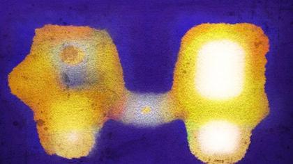 Abstract Shape With Yellow And Blue