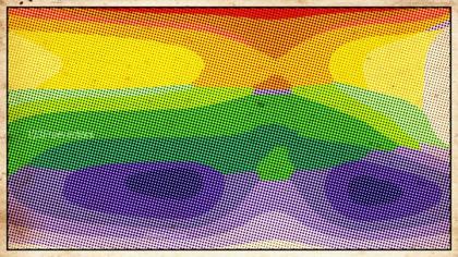 Rainbow Gradient with Halftone Dots