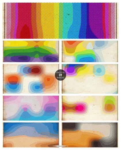 Colorful Halftone Gradient Pack
