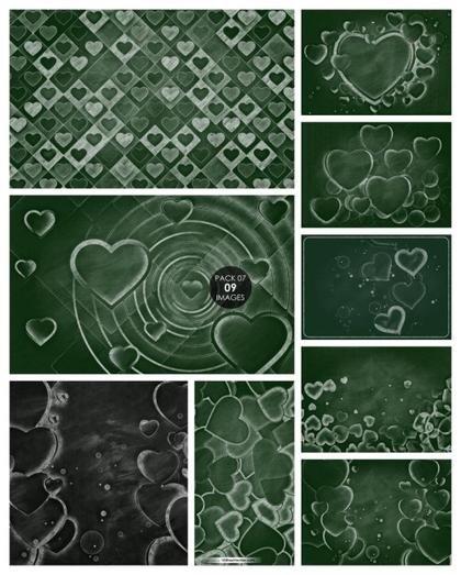 Chalkboard Heart Pack