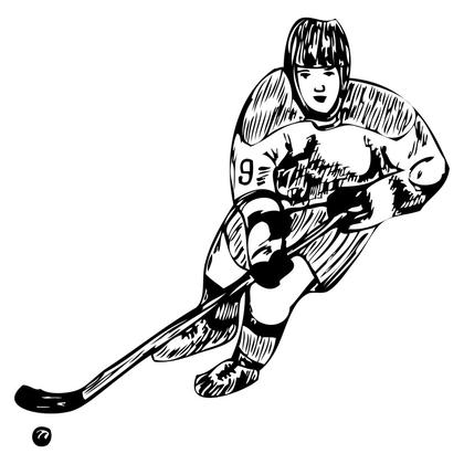 Hockey Player Illustration