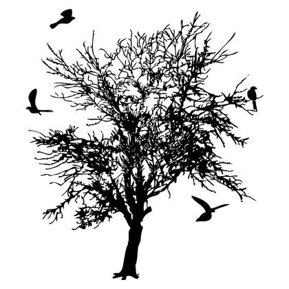 Silhouette Tree and Birds