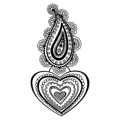 Paisley Heart Ornament
