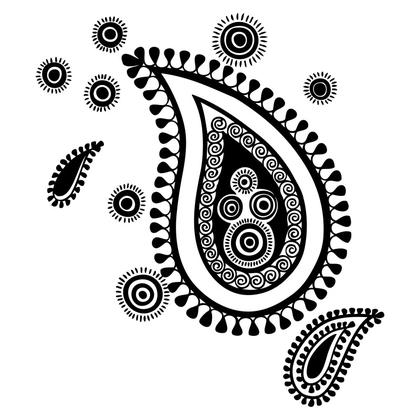 Black and White Paisley Pattern
