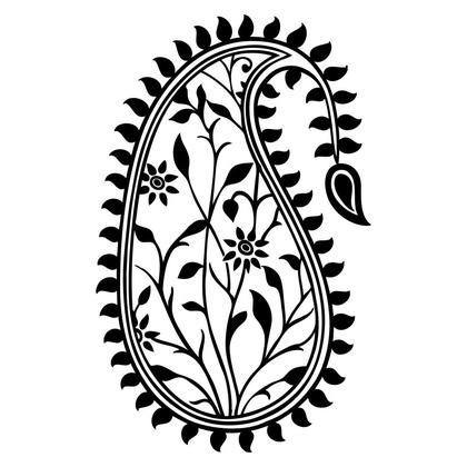 Black Floral Paisley