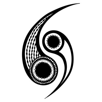 Abstract Yin Yang Design