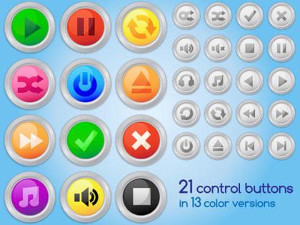 Vector Glass Buttons