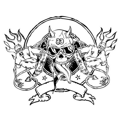 Devilish Skull Design