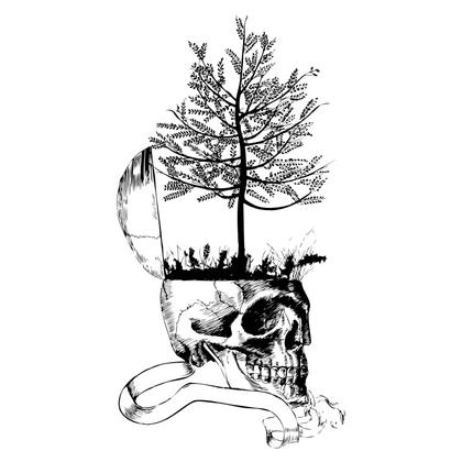 Skull with Tree