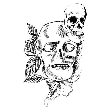Skull and Leaves