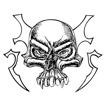 Evil Skull Illustration