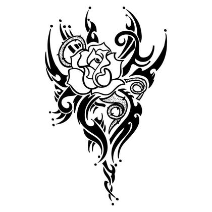 Tribal Rose Design