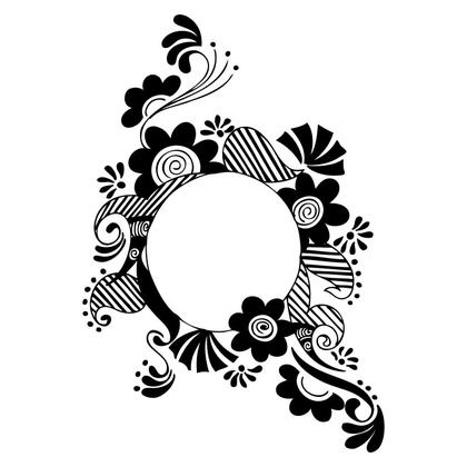 Floral Circle Frame